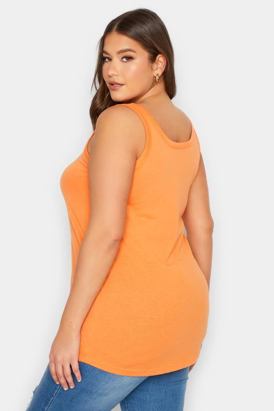 Plus Size  YOURS Curve Orange Basic Vest Top
