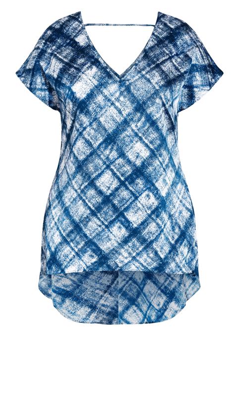Evans Blue Floaty Check Top 4