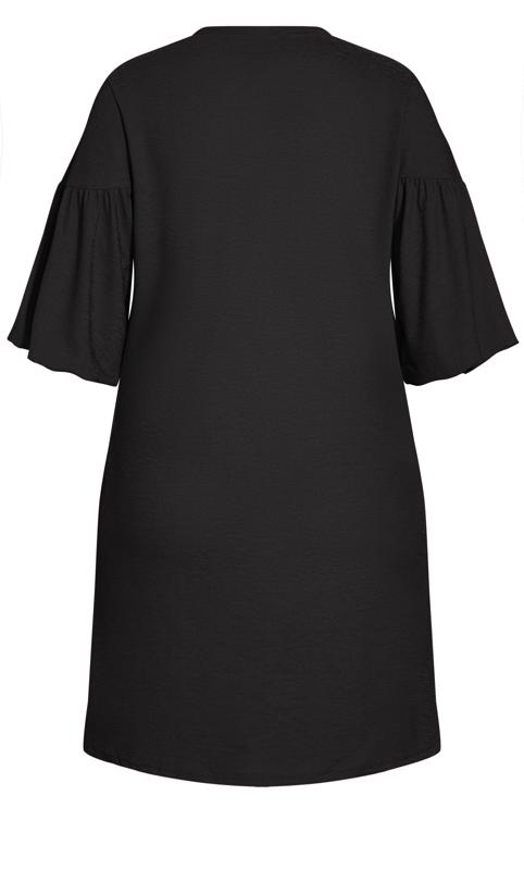 Sassy Style Black Bubble Sleeve Mini Dress 4