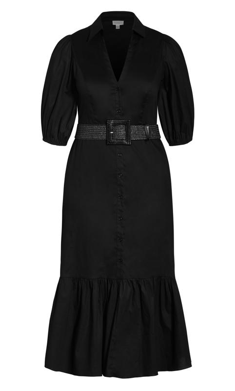 Refinity Black Shirt Midi Dress 3