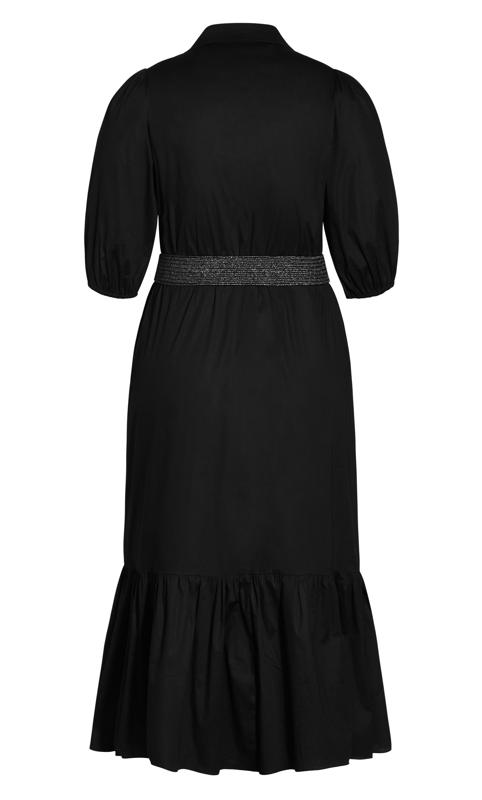 Refinity Black Shirt Midi Dress 4