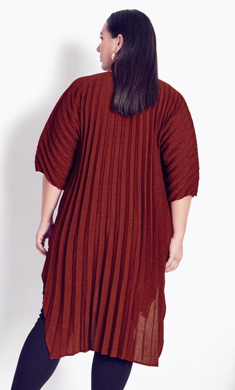 Evans Red Pleated Tunic 5