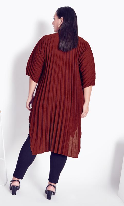 Evans Red Pleated Tunic 6