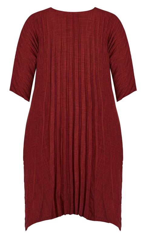 Evans Red Pleated Tunic 8
