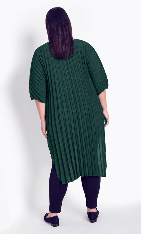 Evans Forest Green Pleated Tunic Top 4