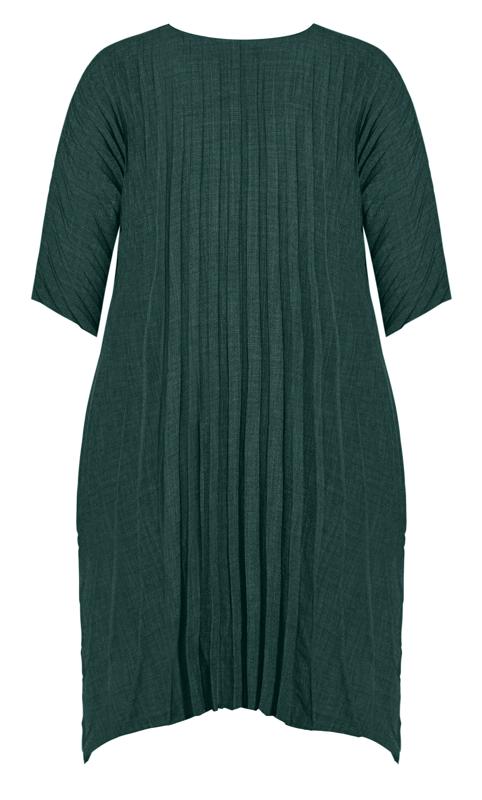 Evans Forest Green Pleated Tunic Top 6