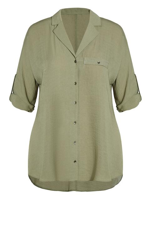 Reverse Collar Khaki Shirt 8