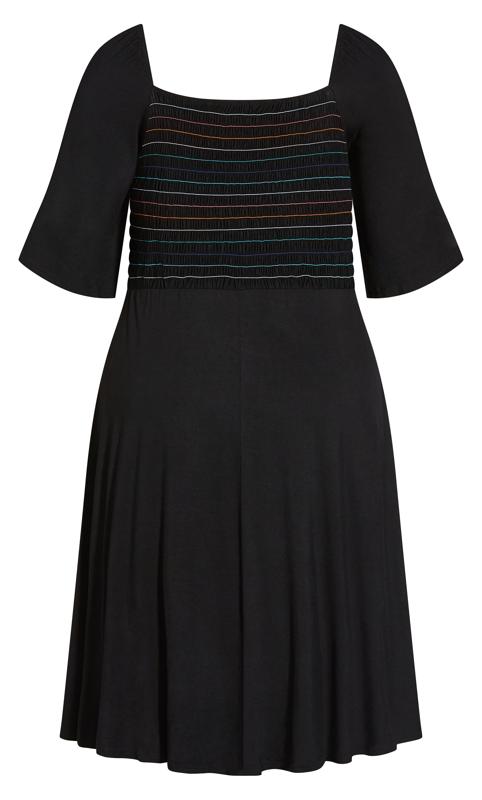 Evans Black Shirred Midi Dress 4