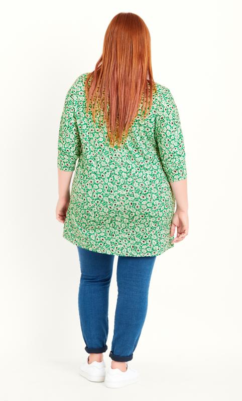 Floral Oversized Green Top 4