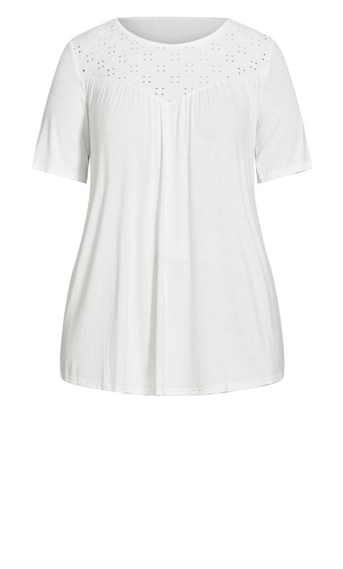 Broderie Trim White Top 5