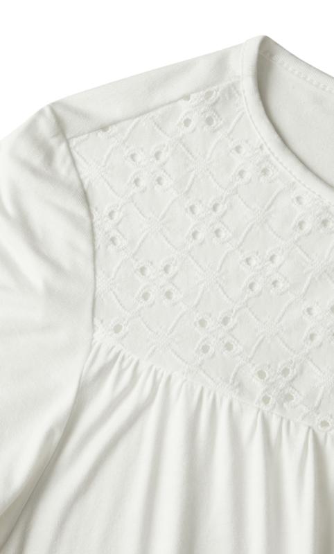 Broderie Trim White Top 8