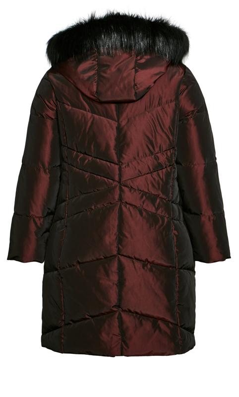 Two Tone Berry Padded Coat 9