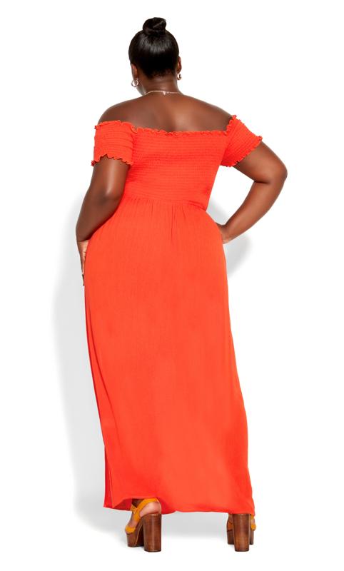Evans Orange Summer Passion Maxi Dress 3