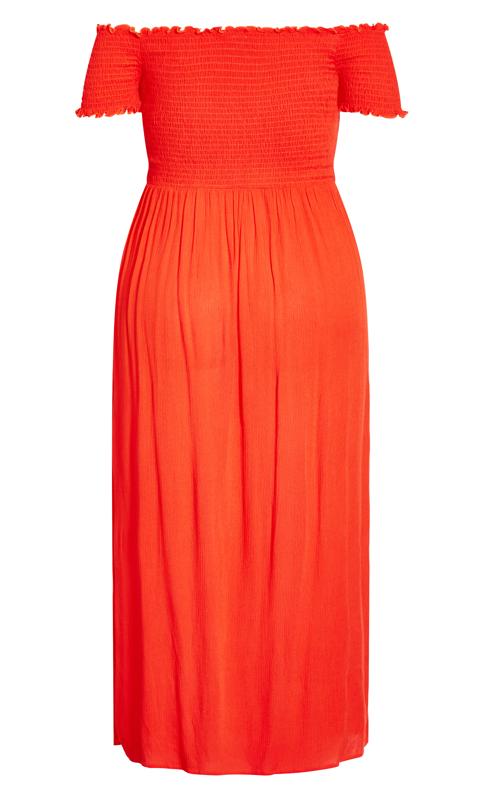Evans Orange Summer Passion Maxi Dress 5