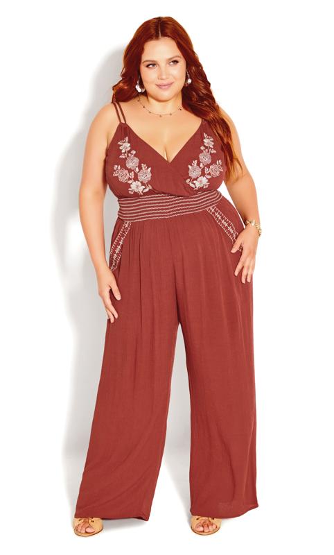Love Embroidered Bronze Jumpsuit 1