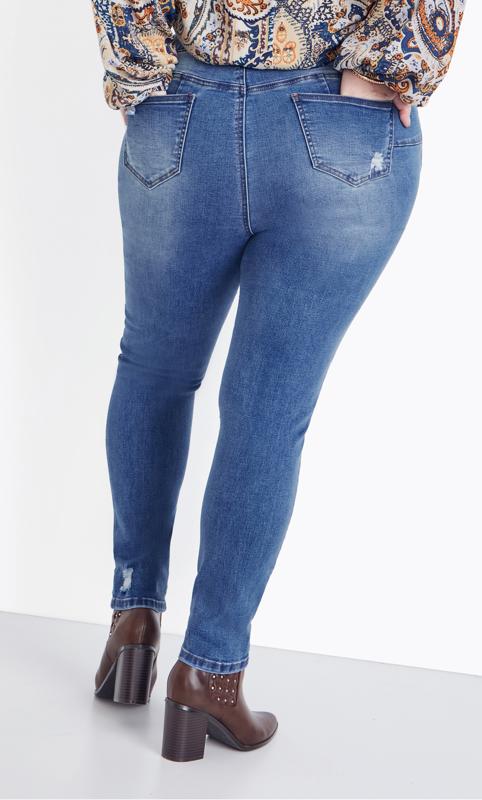 Aveology Blue Mid Wash Denim Harlow Skinny Jeans 5