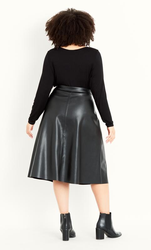PU Black Flippy Skirt 4