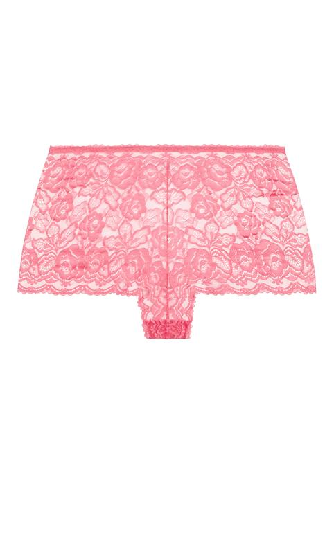 Evans Pink Lace Cheeky Brief 3