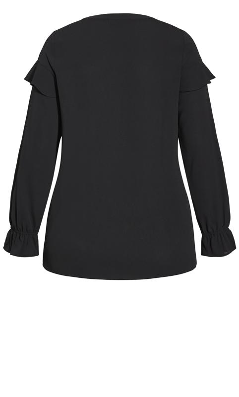Frill Front Black Shirt 6