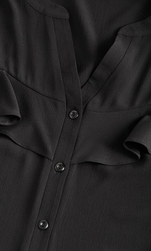 Frill Front Black Shirt 7