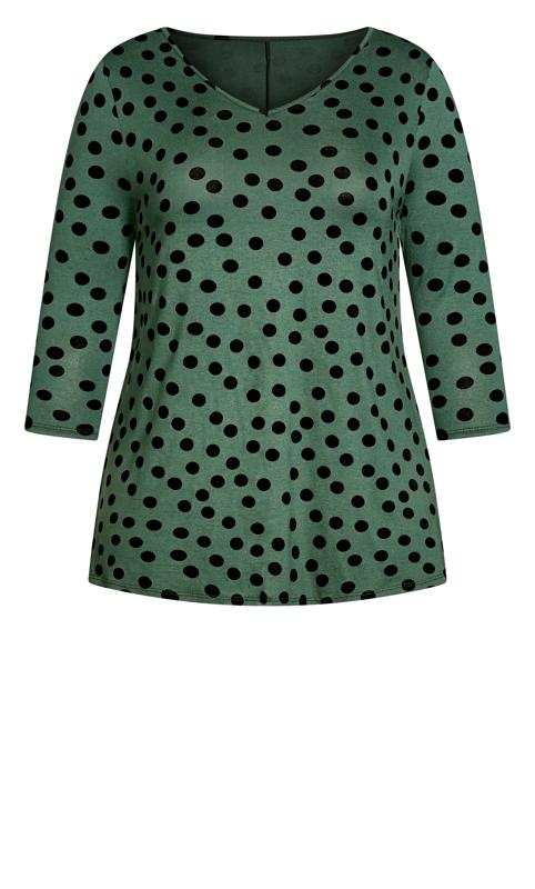 Evans Green Polka Dot Print Long Sleeve T-Shirt 5