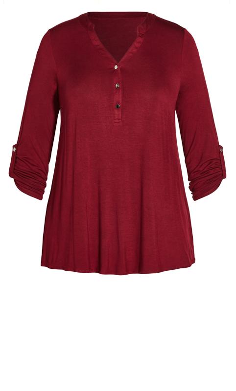 Plain Dark Red Jersey Shirt 5
