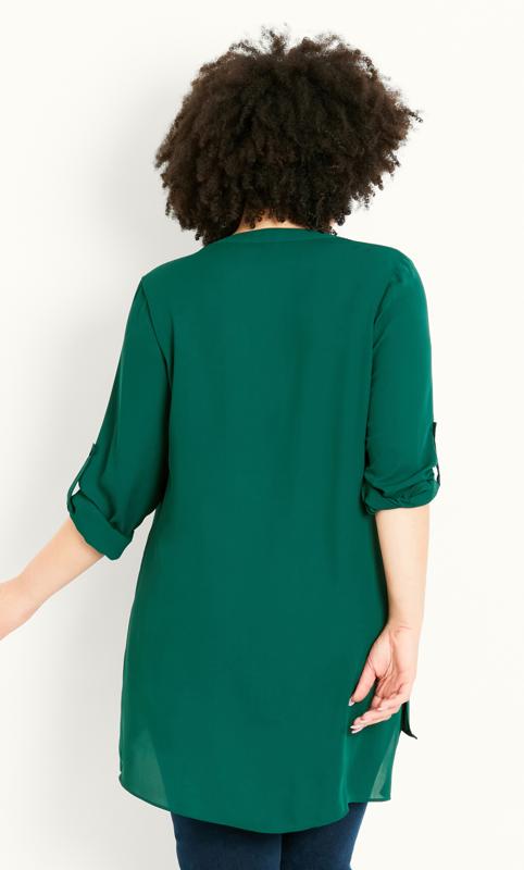 Green Woven Asymmetrical Shirt 7