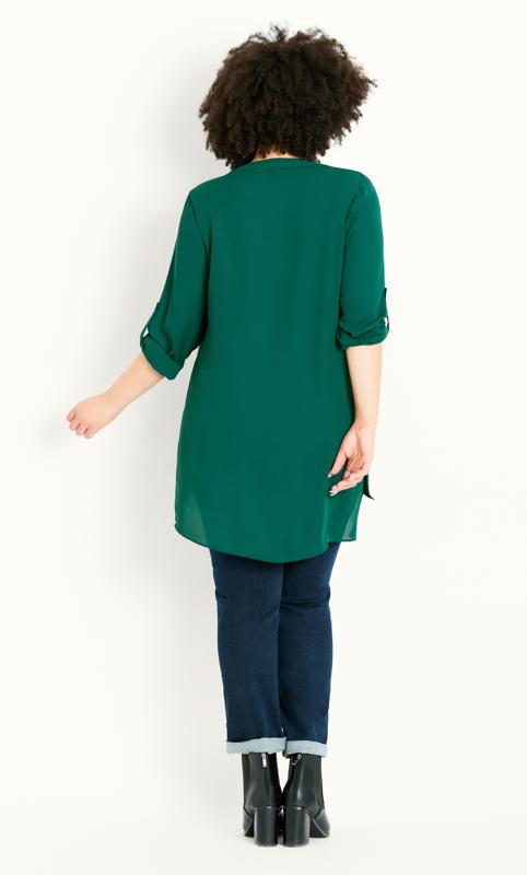 Green Woven Asymmetrical Shirt 10