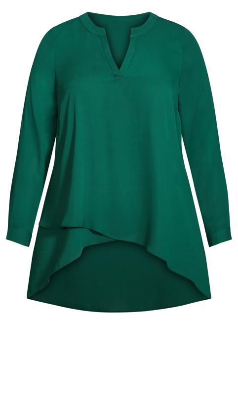 Green Woven Asymmetrical Shirt 11