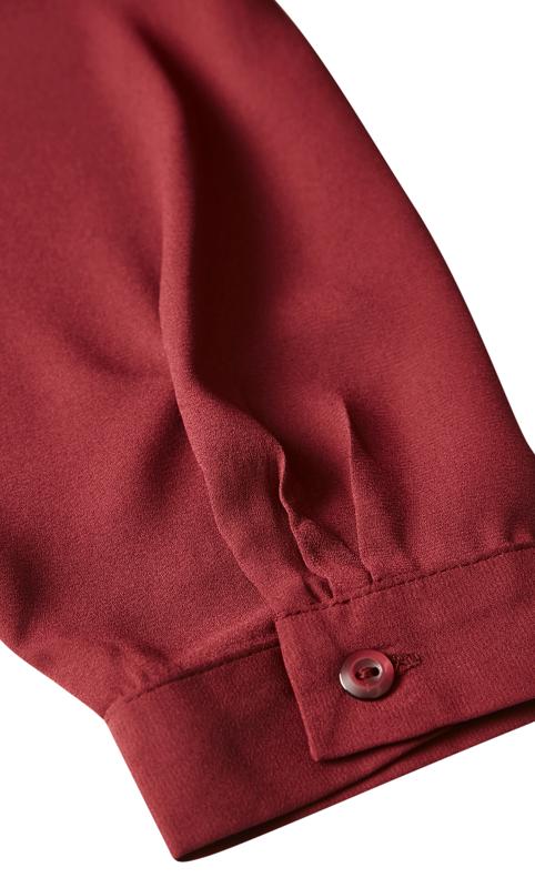 Red Woven Asymmetrical Shirt 4