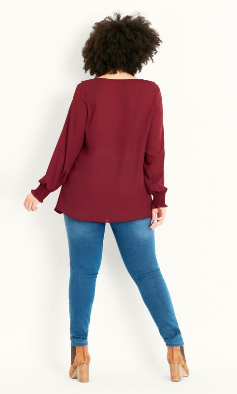 Frill Front Red Top 4