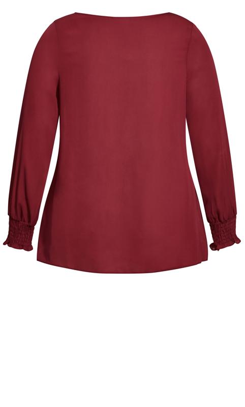 Frill Front Red Top 6