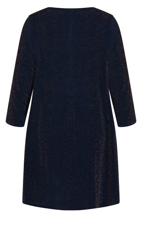 Sparkle Open Front Cardigan Navy 6