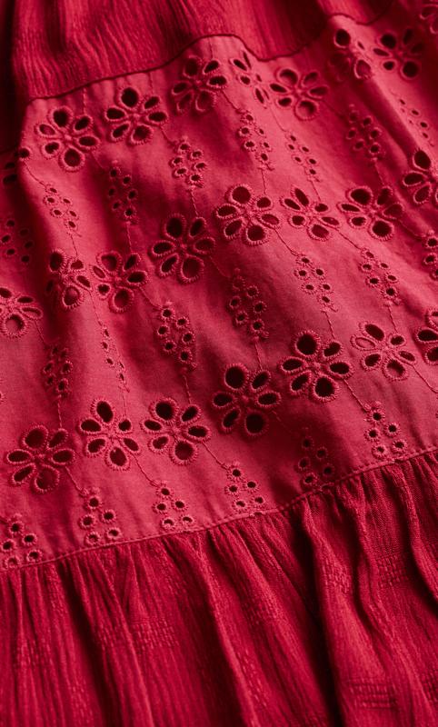 Evans Red Enchant Lace Maxi Dress 6