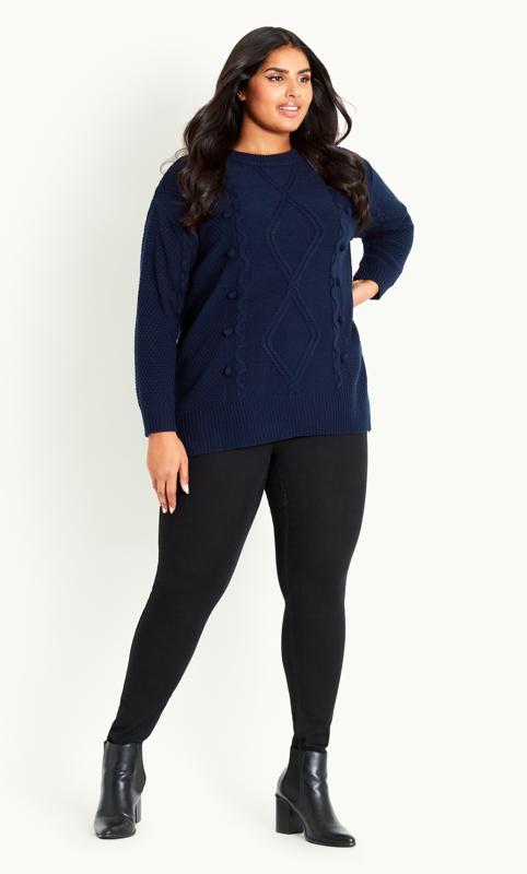 Serendipity Navy Cable Knit Sweater 1