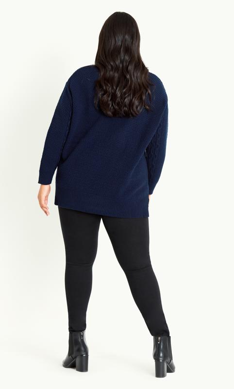 Serendipity Navy Cable Knit Sweater 4