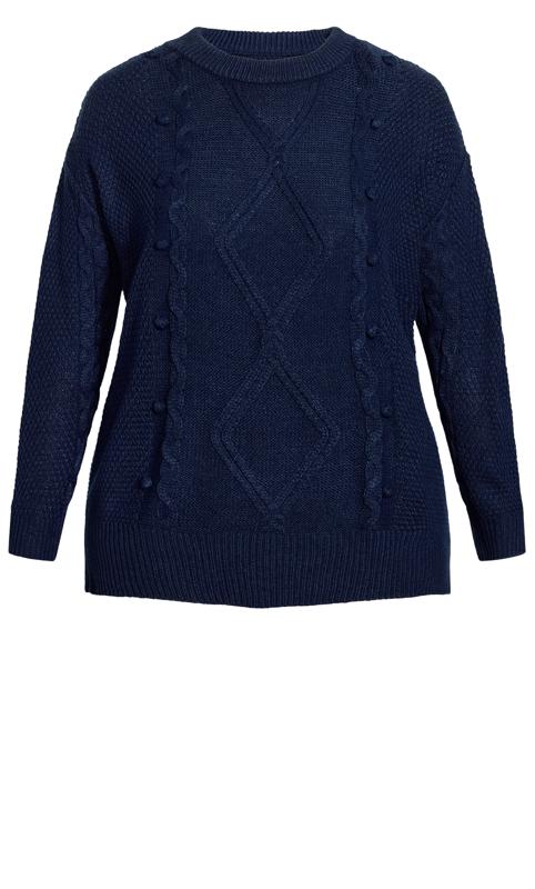 Serendipity Navy Cable Knit Sweater 5