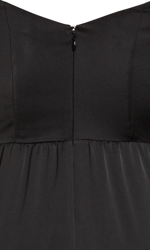 Evans Black Bardot Ruffle Maxi Dress 6