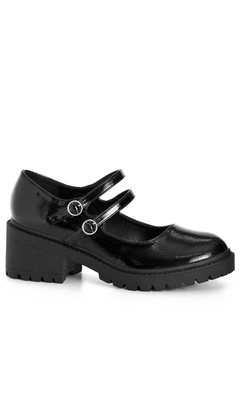  Grande Taille City Chic Black WIDE FIT Carrie Heel