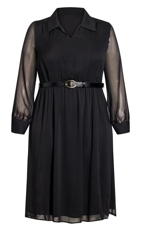Evans Black Delphi Plain Midi Dress 5