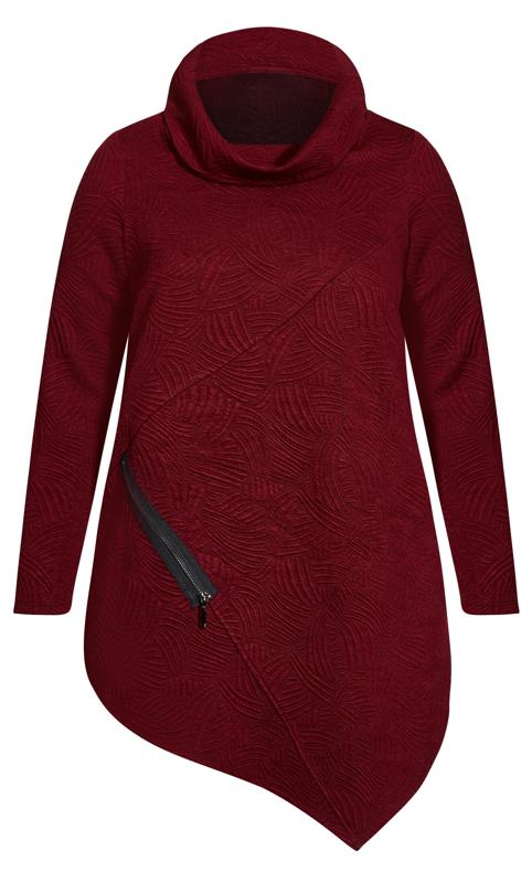 Evans Red Tilly Textured Tunic 5