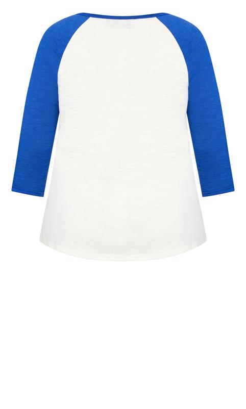 Evans White & Blue Varsity T-Shirt 7