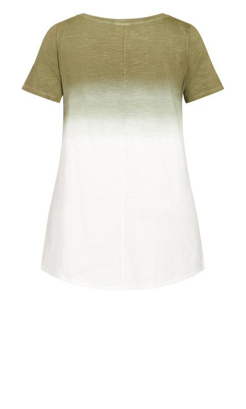 Evans Green Ombre Diamante Embellished T-Shirt 6