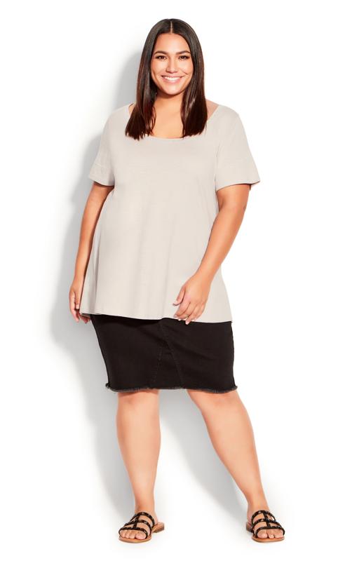 Plus Size  Evans Nude Swing Style Top