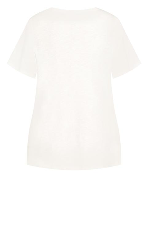 Evans White Star Studded T-Shirt 6