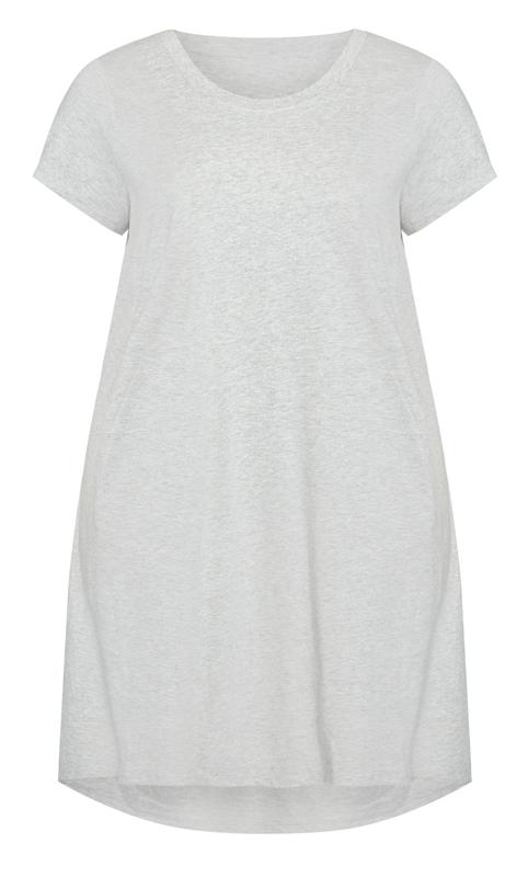 Evans Grey Pocket Detail T-Shirt Dress 4