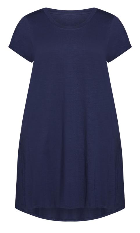 Evans Navy Blue Pocket Midi Dress 4