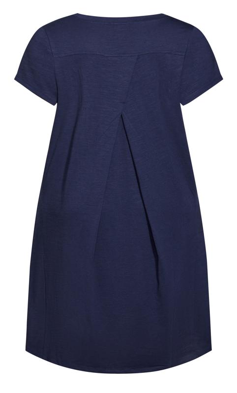 Evans Navy Blue Pocket Midi Dress 5