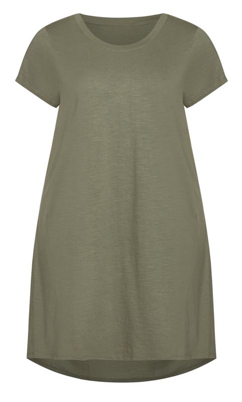 Evans Green Pocket Detail T-Shirt Dress 3
