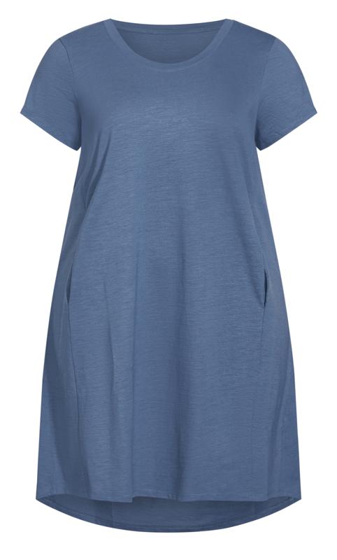 Evans Blue Pocket Detail T-Shirt Dress 4